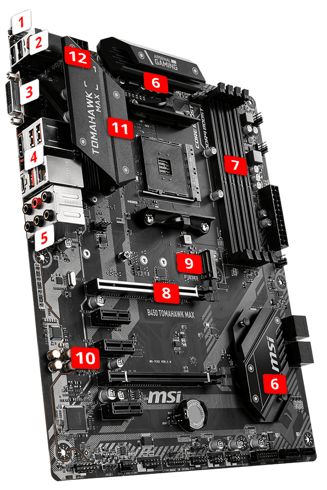 MSI GAMING B450 TOMAHAWK - Image 2